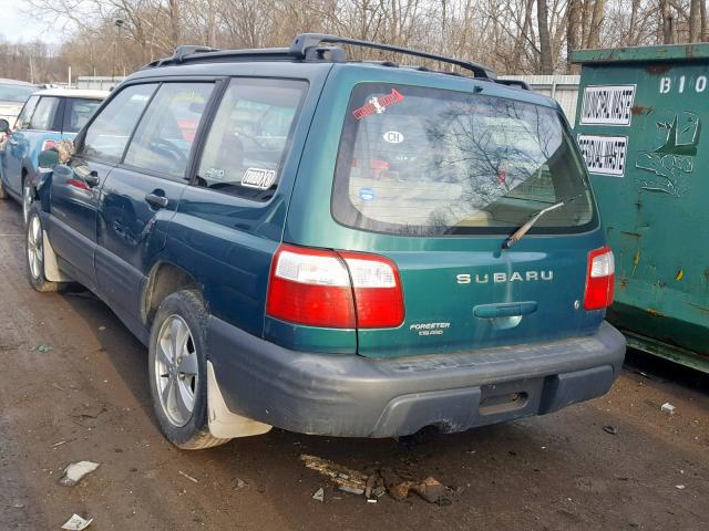 JF1SF63501G752443 - 2001 SUBARU FORESTER L GREEN photo 3