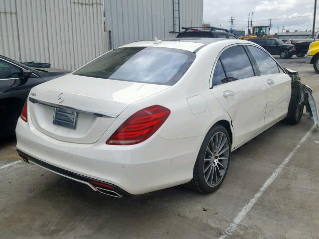 WDDUG8CBXFA082109 - 2015 MERCEDES-BENZ S 550 WHITE photo 4