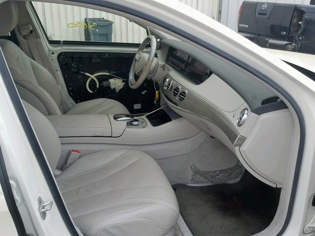 WDDUG8CBXFA082109 - 2015 MERCEDES-BENZ S 550 WHITE photo 5