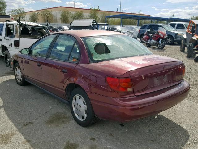 1G8ZH54802Z240476 - 2002 SATURN SL1 MAROON photo 3