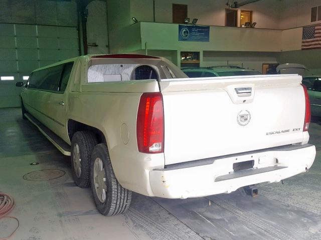 3GYFK62878G131874 - 2008 CADILLAC ESCALADE E WHITE photo 3