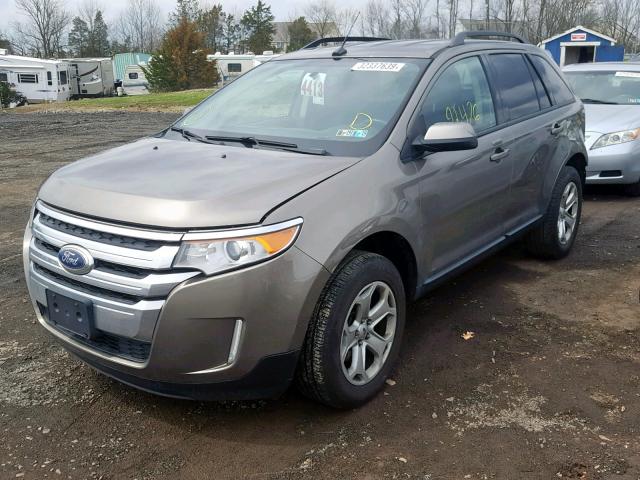 2FMDK4JCXCBA65562 - 2012 FORD EDGE SEL GRAY photo 2