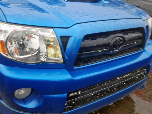 5TETU22N78Z512307 - 2008 TOYOTA TACOMA X-R BLUE photo 9