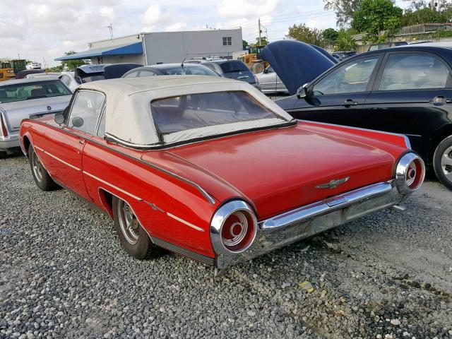 2Y83Z100314 - 1962 FORD THUNDERBIR RED photo 3