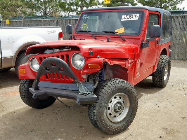 1J4FA39S93P325250 - 2003 JEEP WRANGLER C RED photo 2