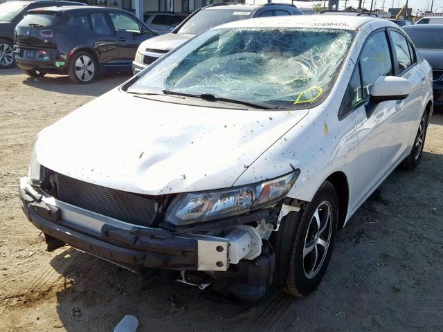 19XFB2F76FE237855 - 2015 HONDA CIVIC SE WHITE photo 2