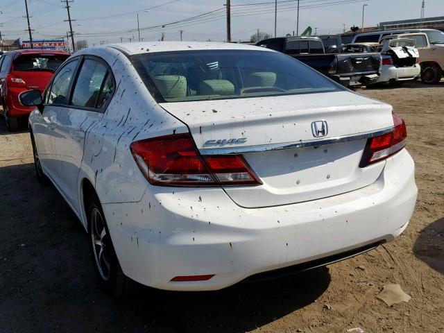 19XFB2F76FE237855 - 2015 HONDA CIVIC SE WHITE photo 3