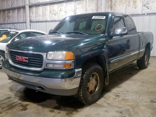 1GTEK19T01E116418 - 2001 GMC NEW SIERRA GREEN photo 2