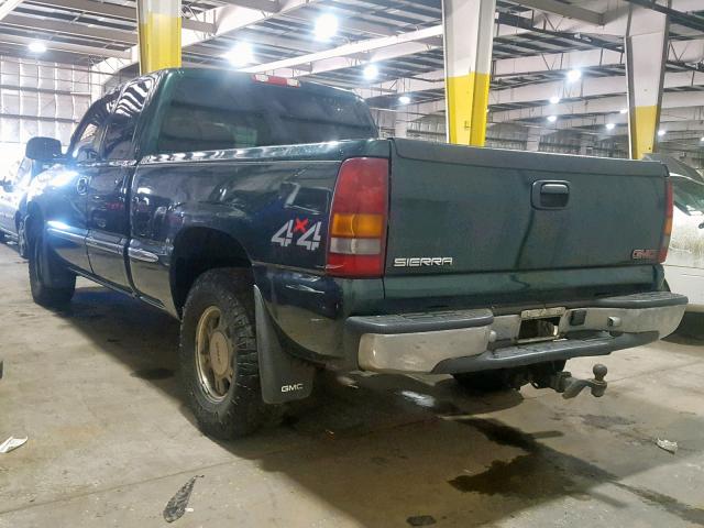 1GTEK19T01E116418 - 2001 GMC NEW SIERRA GREEN photo 3