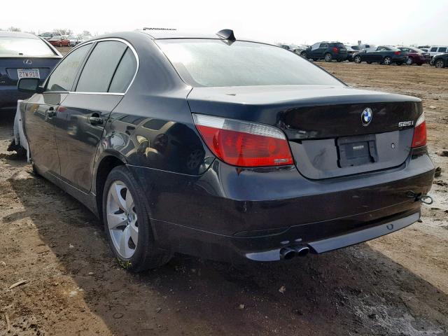 WBANE53506CK86481 - 2006 BMW 525 I BLACK photo 3