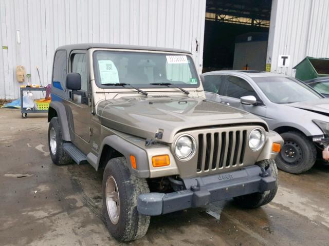 1J4FA49S65P341382 - 2005 JEEP WRANGLER / TAN photo 1