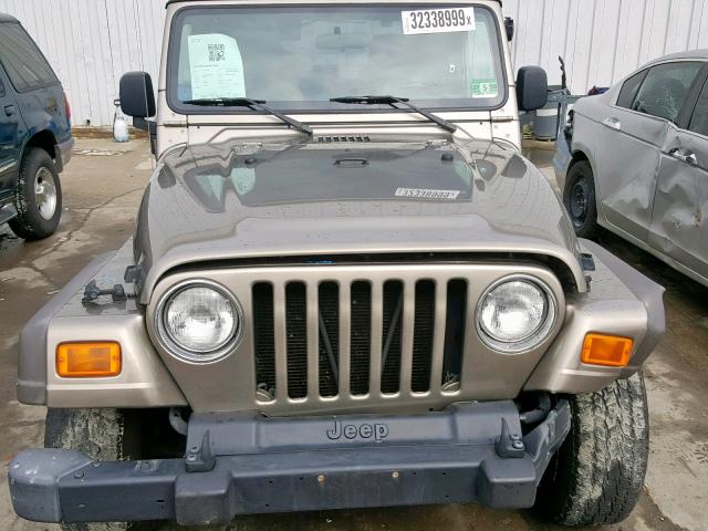 1J4FA49S65P341382 - 2005 JEEP WRANGLER / TAN photo 9