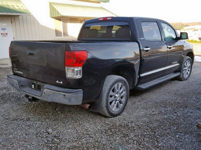 5TFHY5F16DX299290 - 2013 TOYOTA TUNDRA CRE BLACK photo 4