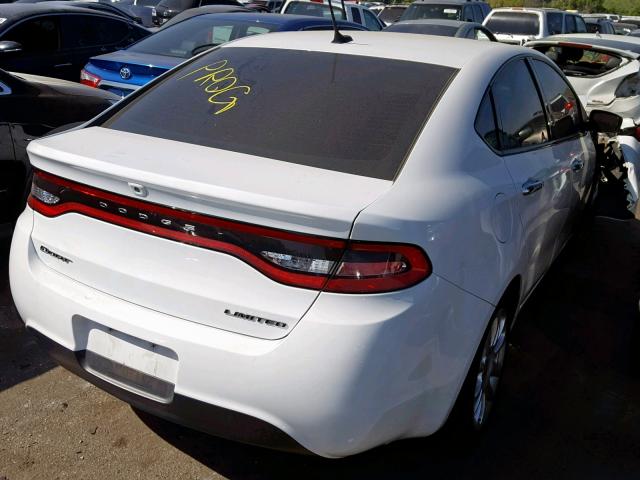 1C3CDFCB3FD392544 - 2015 DODGE DART LIMIT WHITE photo 4