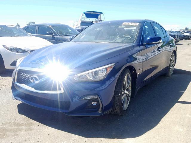 JN1EV7AP6JM360947 - 2018 INFINITI Q50 LUXE BLUE photo 2