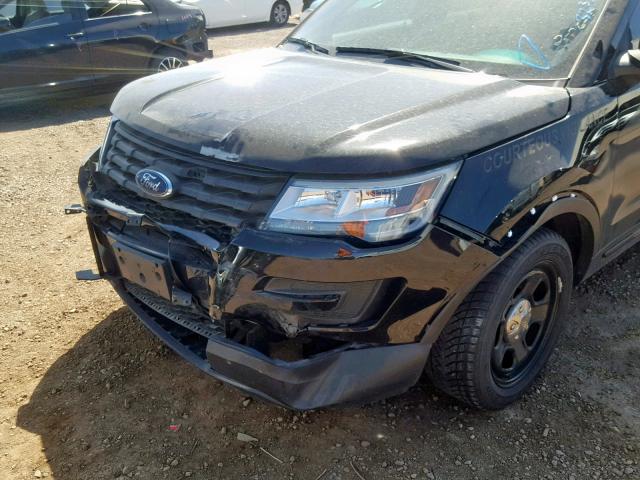 1FM5K8AR3GGB65839 - 2016 FORD EXPLORER P BLACK photo 9