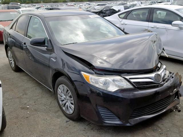 4T1BD1FK1DU072248 - 2013 TOYOTA CAMRY HYBR BLACK photo 1