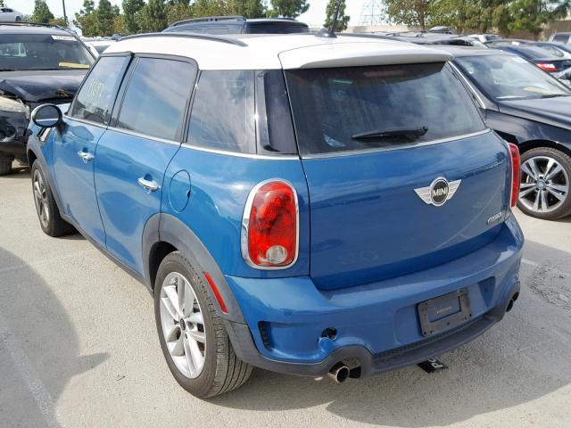 WMWZC3C50CWL82648 - 2012 MINI COOPER S C BLUE photo 3