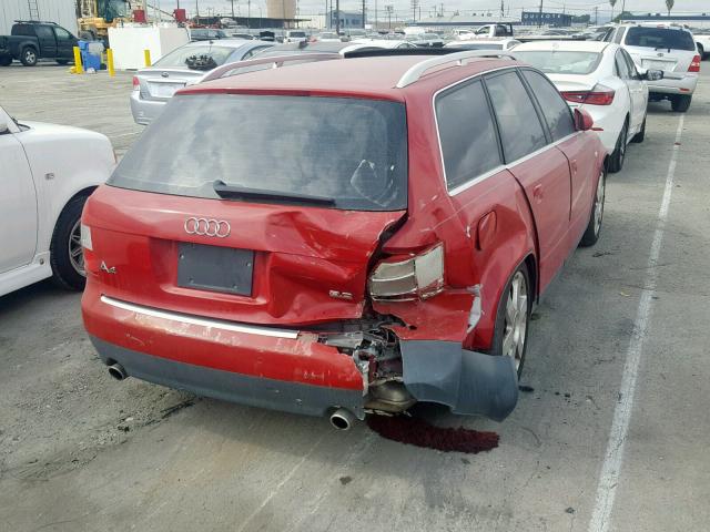 WAUVT68E42A308752 - 2002 AUDI A4 3.0 AVA RED photo 4