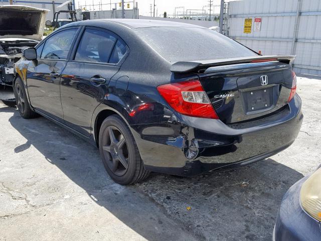 19XFB2F93CE316736 - 2012 HONDA CIVIC EXL BLACK photo 3