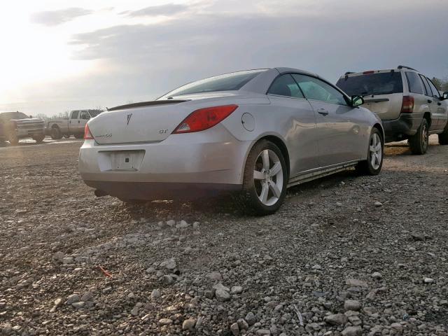 1G2ZH36N274251338 - 2007 PONTIAC G6 GT SILVER photo 4