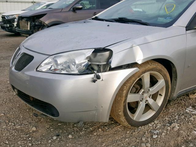 1G2ZH36N274251338 - 2007 PONTIAC G6 GT SILVER photo 9