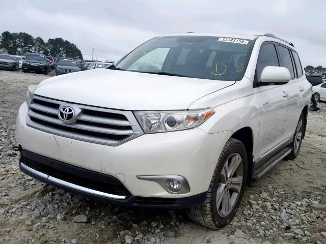 5TDYK3EH5DS101227 - 2013 TOYOTA HIGHLANDER WHITE photo 2