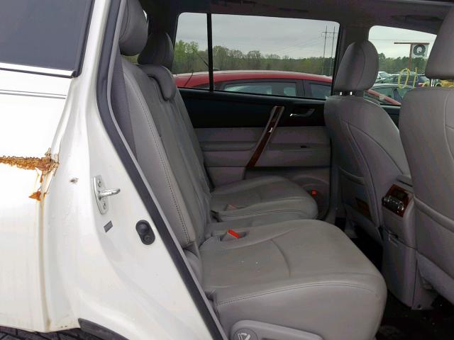 5TDYK3EH5DS101227 - 2013 TOYOTA HIGHLANDER WHITE photo 6
