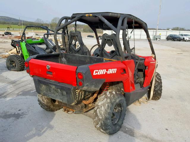 3JBKGAN25FJ001191 - 2015 CAN-AM COMMANDER RED photo 4