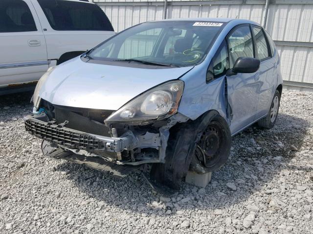 JHMGE8H24AC017662 - 2010 HONDA FIT BLUE photo 2