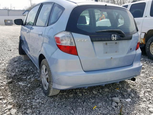 JHMGE8H24AC017662 - 2010 HONDA FIT BLUE photo 3