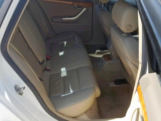 WAUAF78E85A556101 - 2005 AUDI A4 2.0T WHITE photo 6