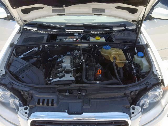 WAUAF78E85A556101 - 2005 AUDI A4 2.0T WHITE photo 7