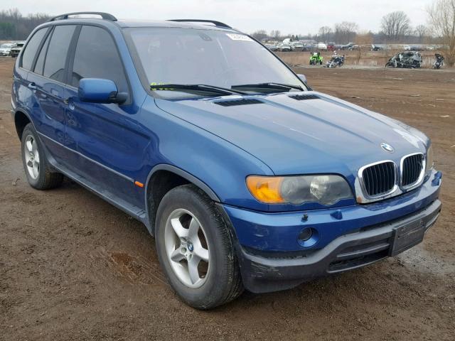 5UXFA53512LP45349 - 2002 BMW X5 3.0I BLUE photo 1