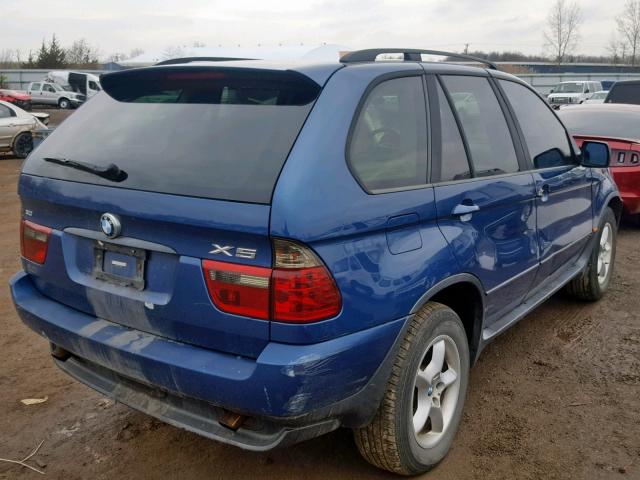 5UXFA53512LP45349 - 2002 BMW X5 3.0I BLUE photo 4