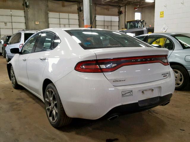 1C3CDFBB7ED902362 - 2014 DODGE DART SXT WHITE photo 3