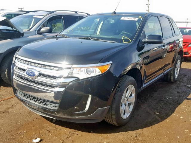 2FMDK3JC4BBB66122 - 2011 FORD EDGE SEL BLACK photo 2