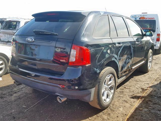 2FMDK3JC4BBB66122 - 2011 FORD EDGE SEL BLACK photo 4