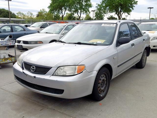 JM1BJ225830140747 - 2003 MAZDA PROTEGE DX GRAY photo 2