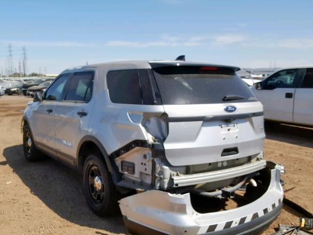 1FM5K8AR4GGC15227 - 2016 FORD EXPLORER P SILVER photo 3