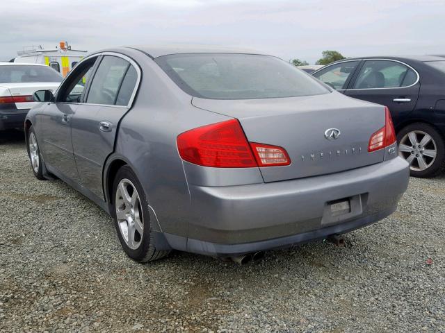 JNKCV51E04M110615 - 2004 INFINITI G35 GRAY photo 3