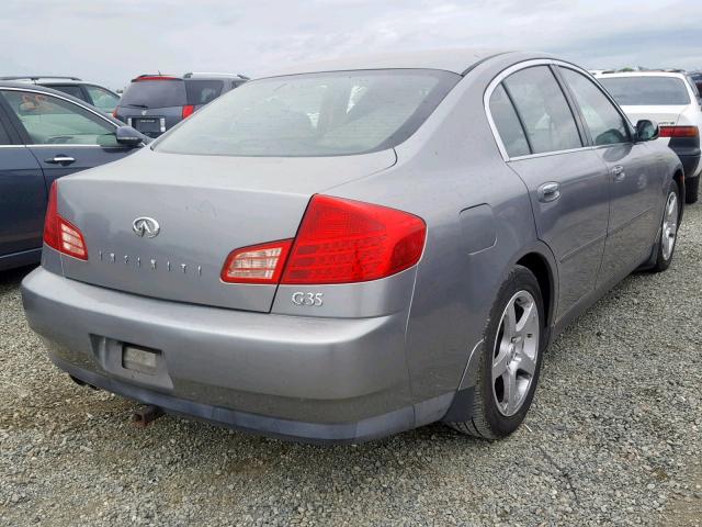 JNKCV51E04M110615 - 2004 INFINITI G35 GRAY photo 4