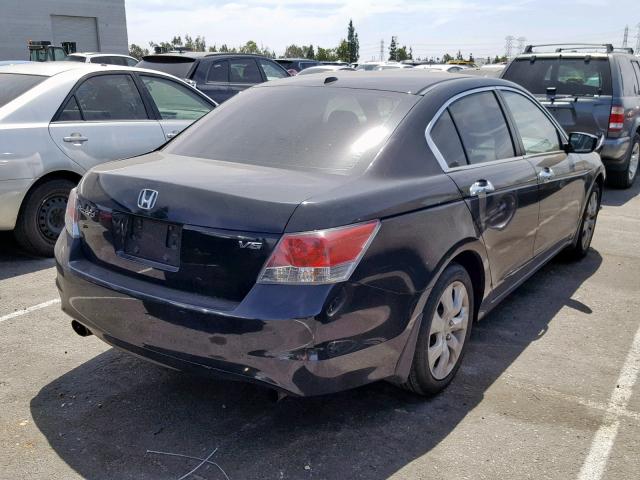 1HGCP36808A016858 - 2008 HONDA ACCORD EXL BLACK photo 4