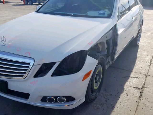 WDDHF5GB7AA161470 - 2010 MERCEDES-BENZ E 350 WHITE photo 9