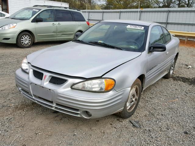 1G2NF12T31M595507 - 2001 PONTIAC GRAND AM S SILVER photo 2