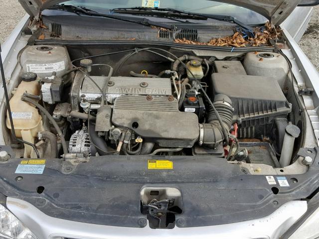 1G2NF12T31M595507 - 2001 PONTIAC GRAND AM S SILVER photo 7