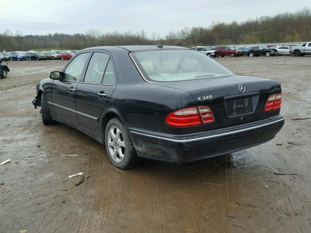 WDBJF65J62B447378 - 2002 MERCEDES-BENZ E 320 BLACK photo 3