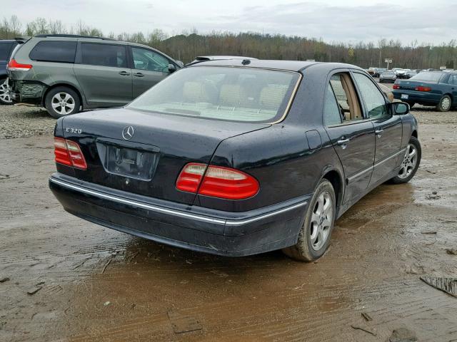 WDBJF65J62B447378 - 2002 MERCEDES-BENZ E 320 BLACK photo 4