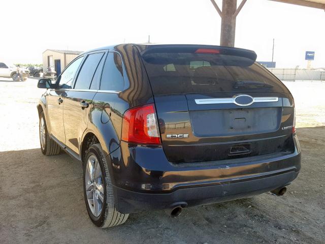 2FMDK3KC6DBC38682 - 2013 FORD EDGE LIMIT BLACK photo 3