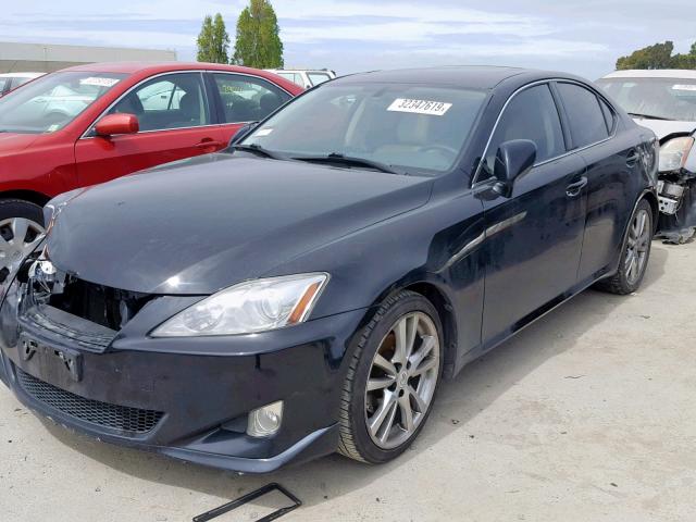 JTHBK262372053327 - 2007 LEXUS IS 250 BLACK photo 2